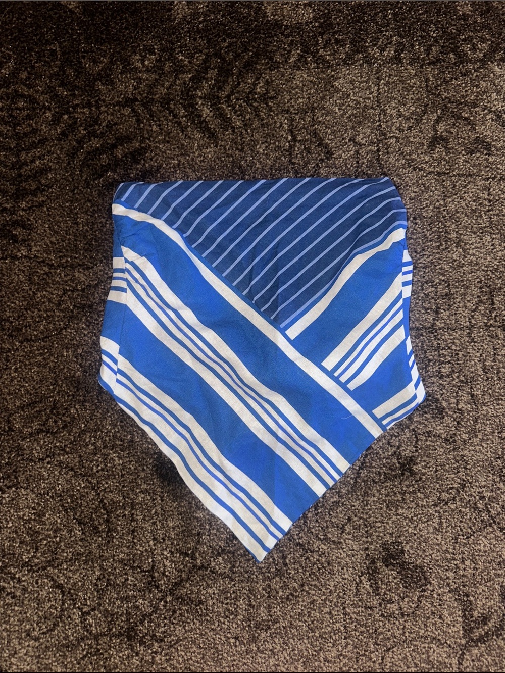 Zara Blue and White Striped Bandana Top